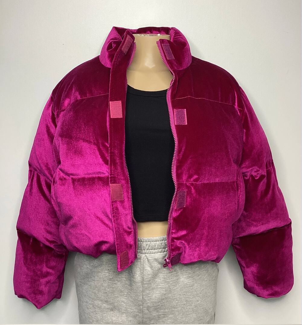 LFD Love Fate Destiny Small Velvet Trendsetter Bubble Puffer Jacket